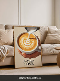 Latte Art Herzgießung