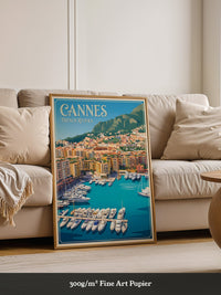 Cannes Hafen Retro-Stil