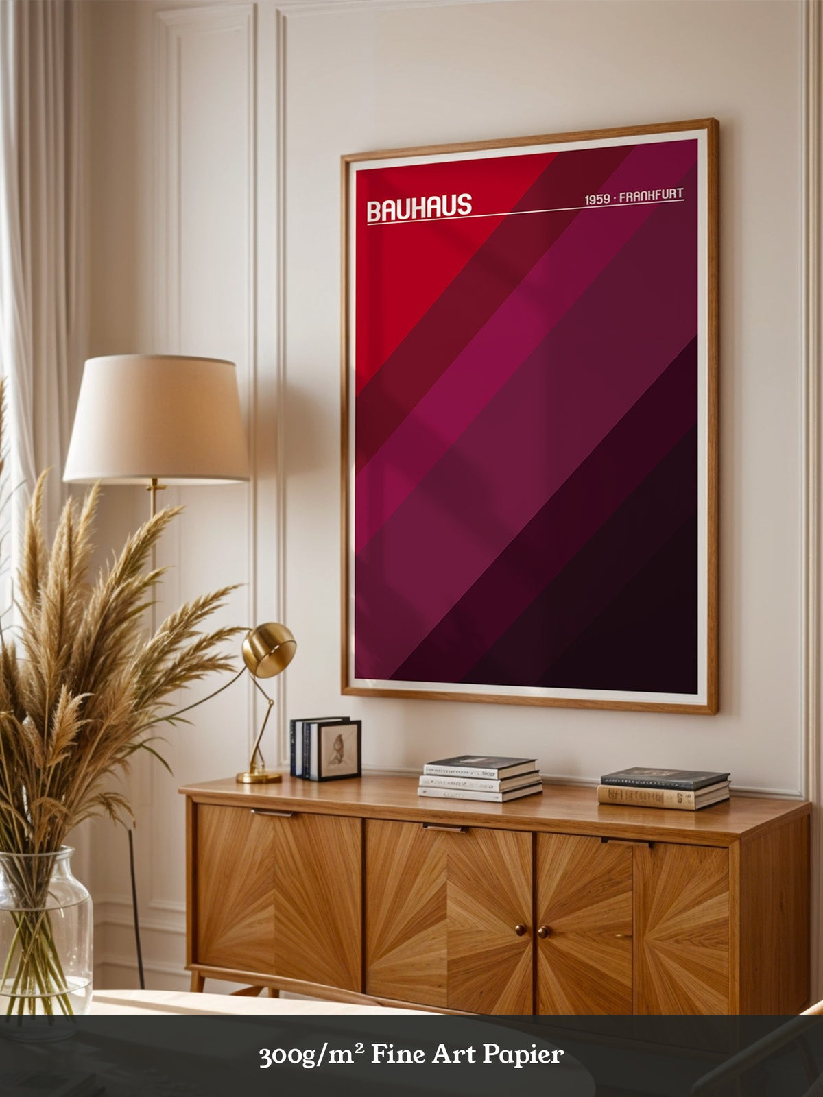 Bauhaus Streifen Rot Töne
