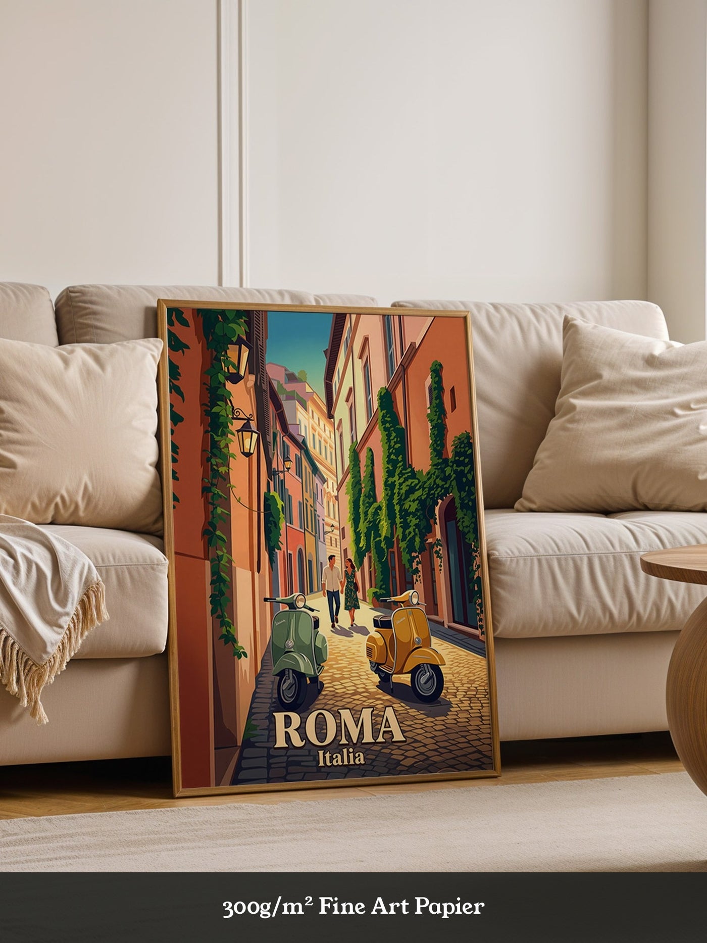 Romantische Gasse Vespa Retro-Stil