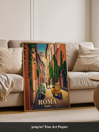 Romantische Gasse Vespa Retro-Stil