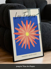 Abstrakte Blume Blau