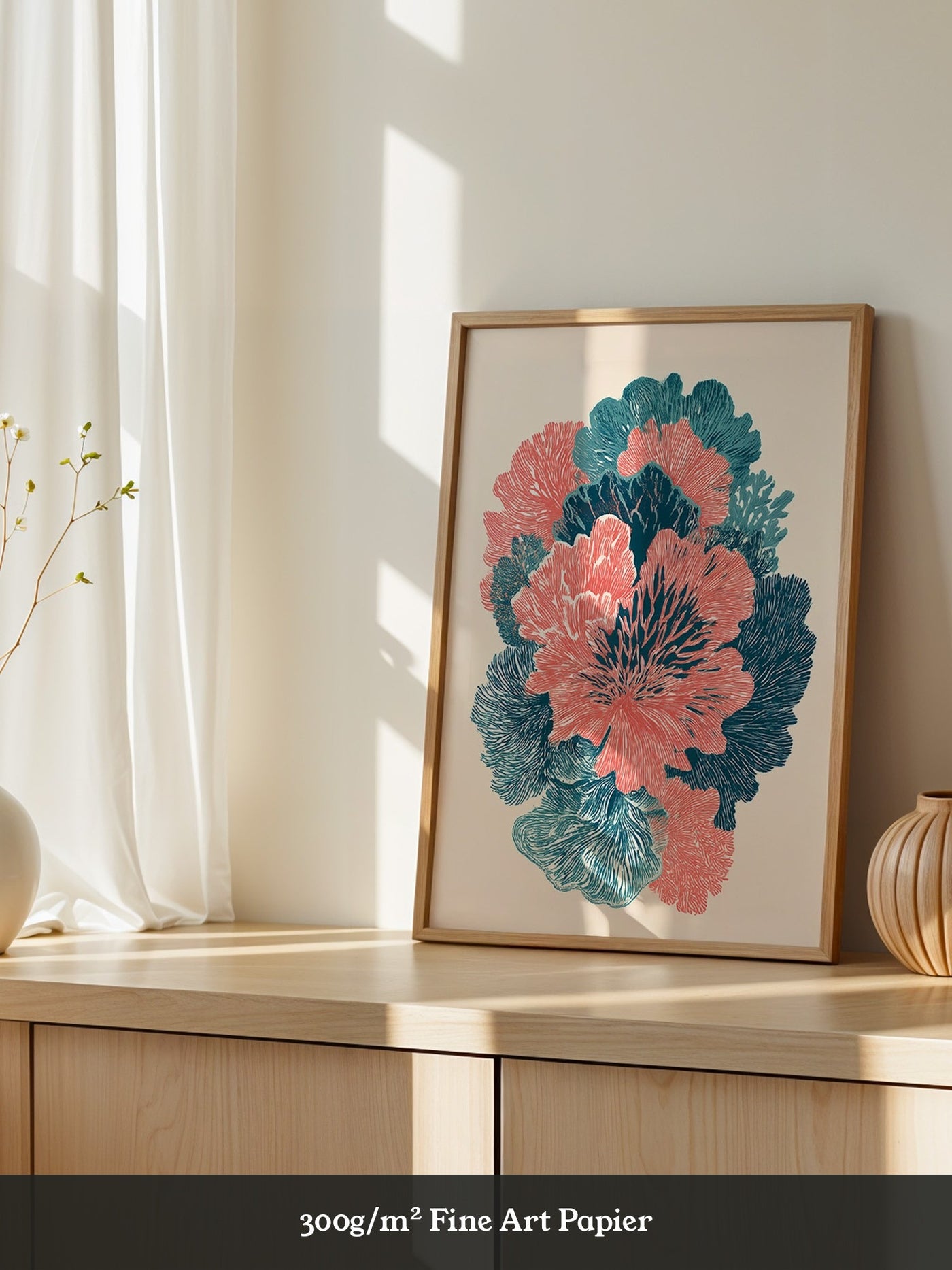 Florale Muster Korallen-Stil