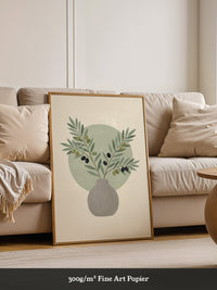 Olivenzweige Pastell Vase