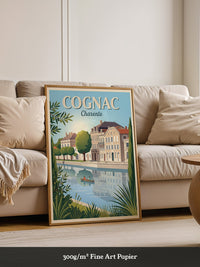 Cognac Flussufer Retro Stil