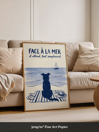 Hund Meer Strand Illustration