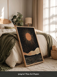 Sonne Grafik Retro Stil