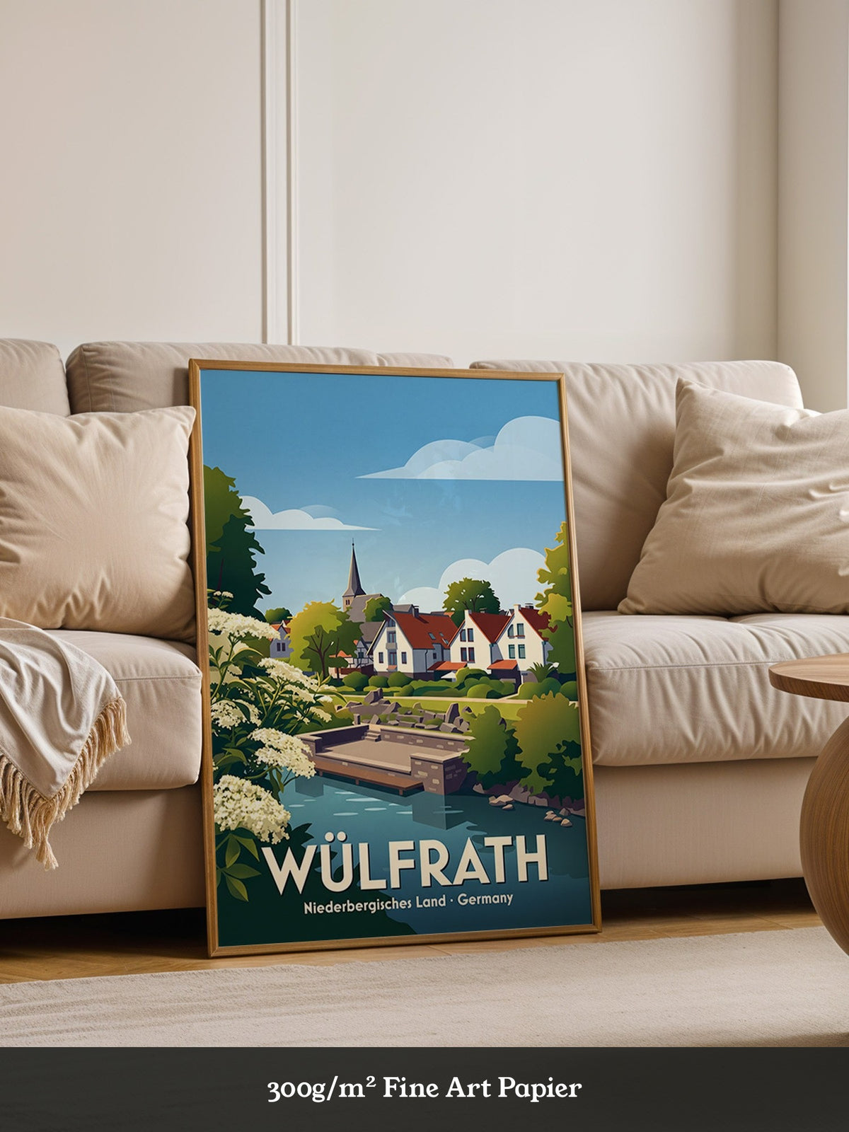 Wülfrath Stadtansicht Pastell