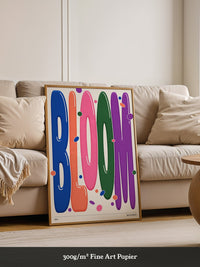 Bloom Farbenfrohes Typografie Design