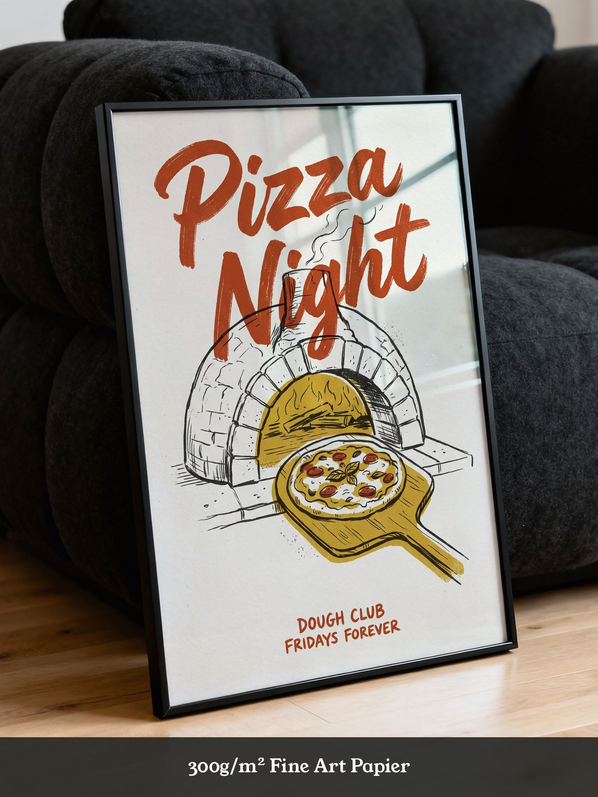 Pizza Nacht Ofen Retro