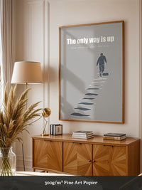 Mensch Treppe Silhouette Grau