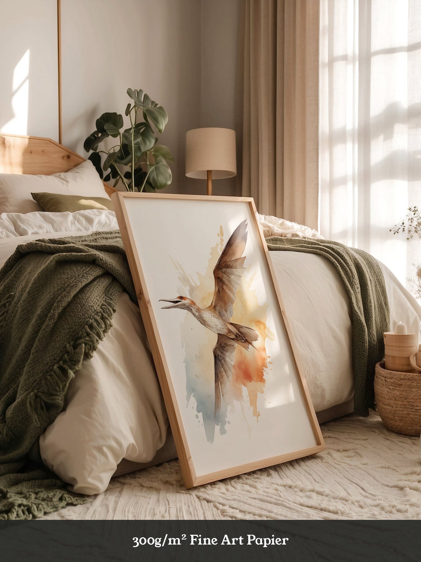 Fliegender Vogel Aquarellfarben