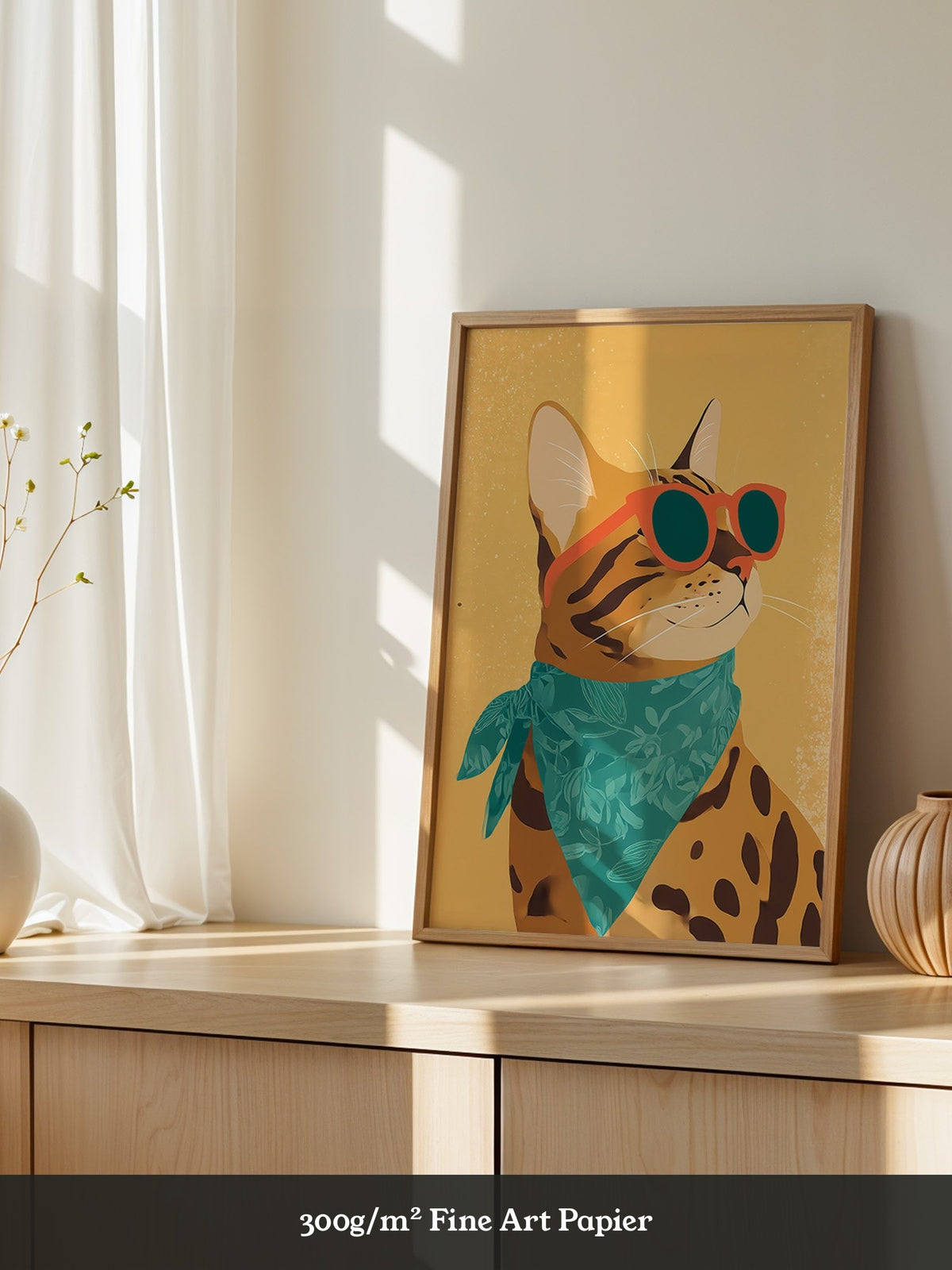 Stilvolle Katze Sonnenbrille Retro