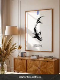 Koi Fisch Tinte Aquarell
