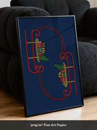 Schlitten Weihnachtsträume bunt