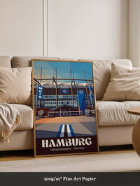Volksparkstadion Grafik Blau