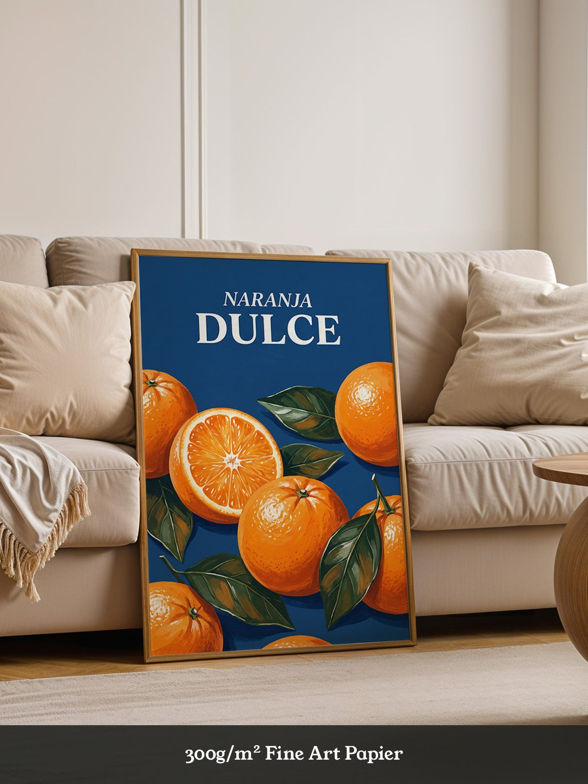 Orangen auf Blauem Hintergrund