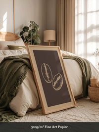 Kaffeebohnen Skizze Braun Beige