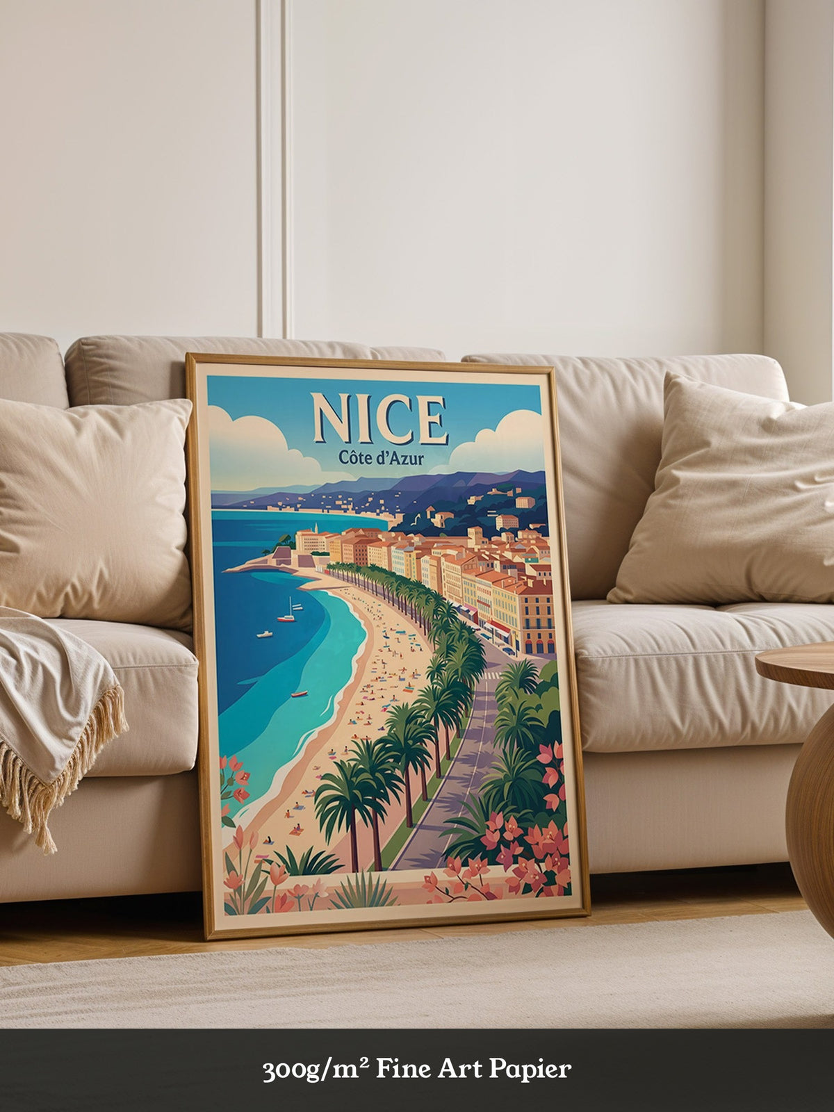 Nice Strand Promenade Retro-Design