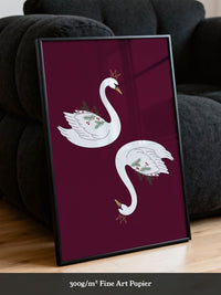 Schwäne Krone Eleganz