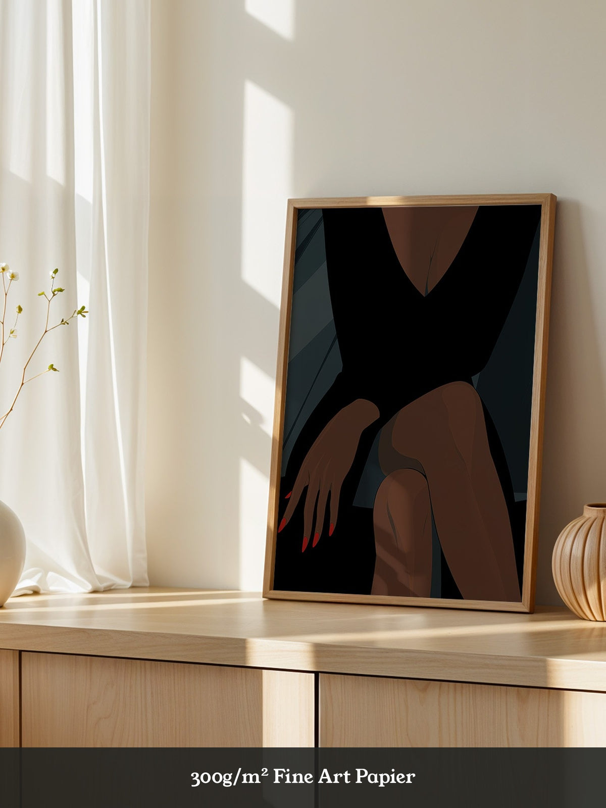 Elegante Silhouette Rote Nägel