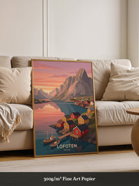 Lofoten Landschaft Pastellfarben