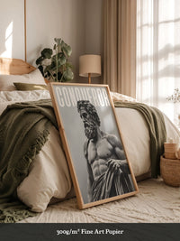 Statue Muskel Marmor Grau