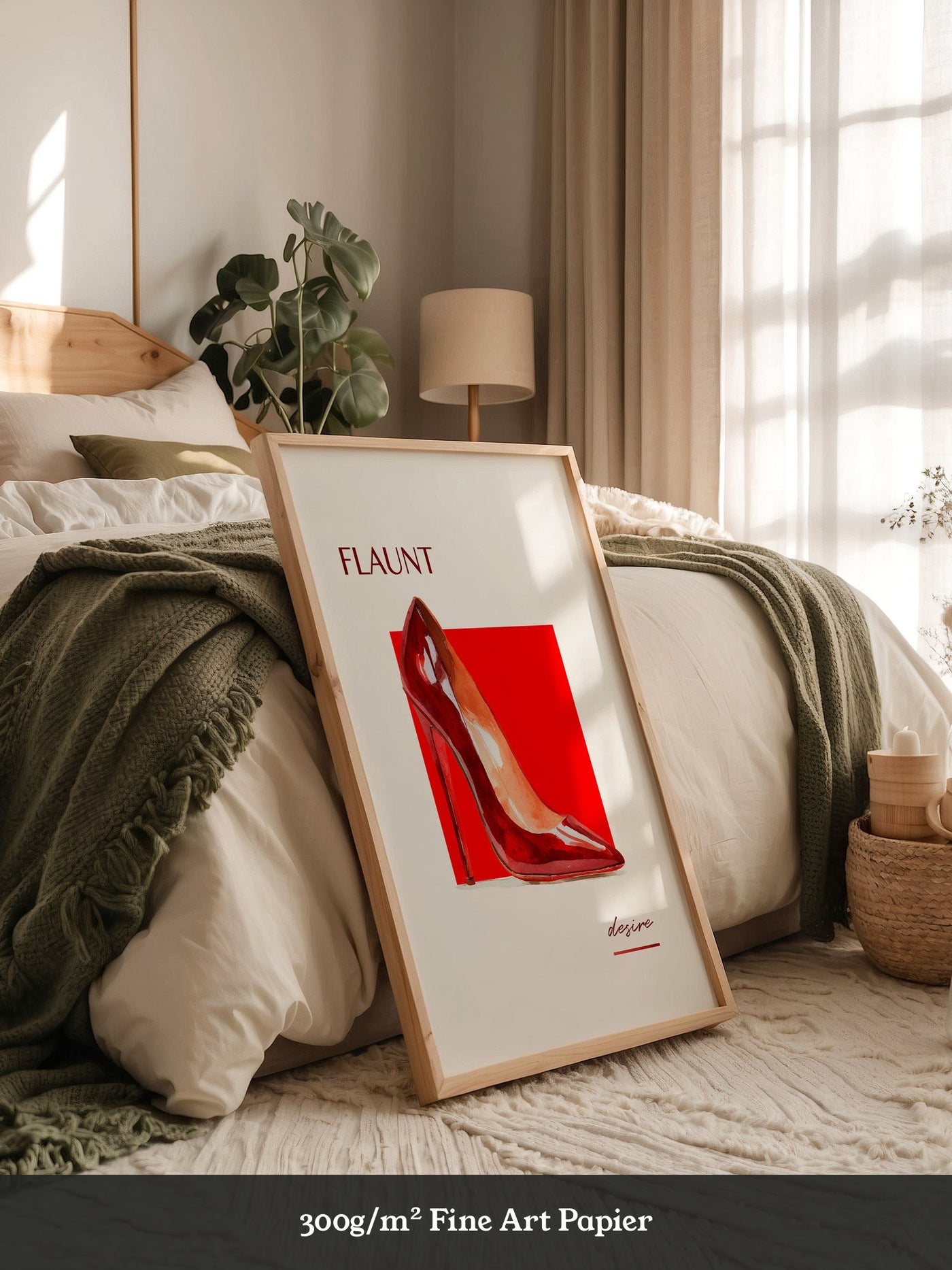 Roter High Heel Aquarellstil