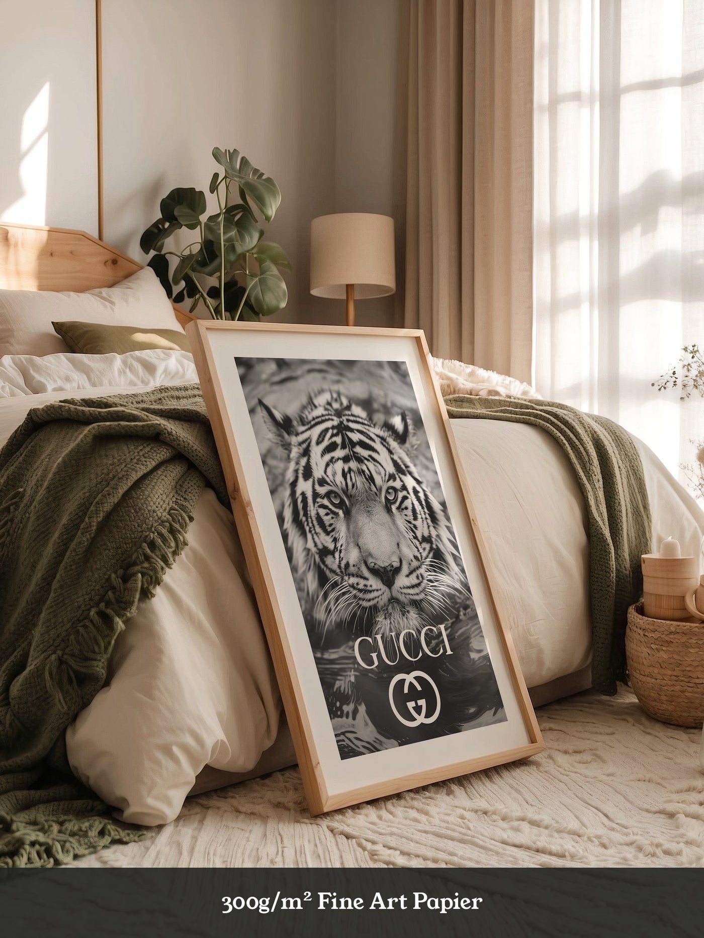 Tiger Porträt Schwarzweiß