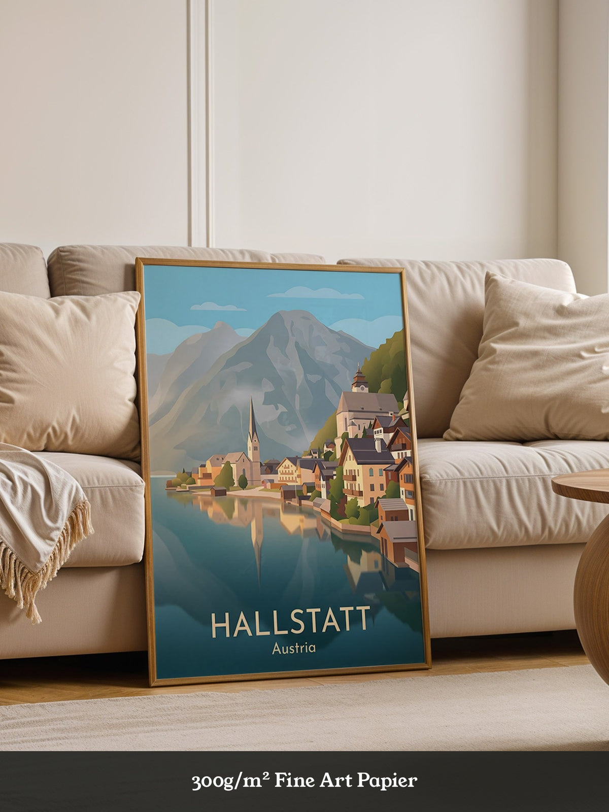 Hallstatt Seeansicht Pastellkunst