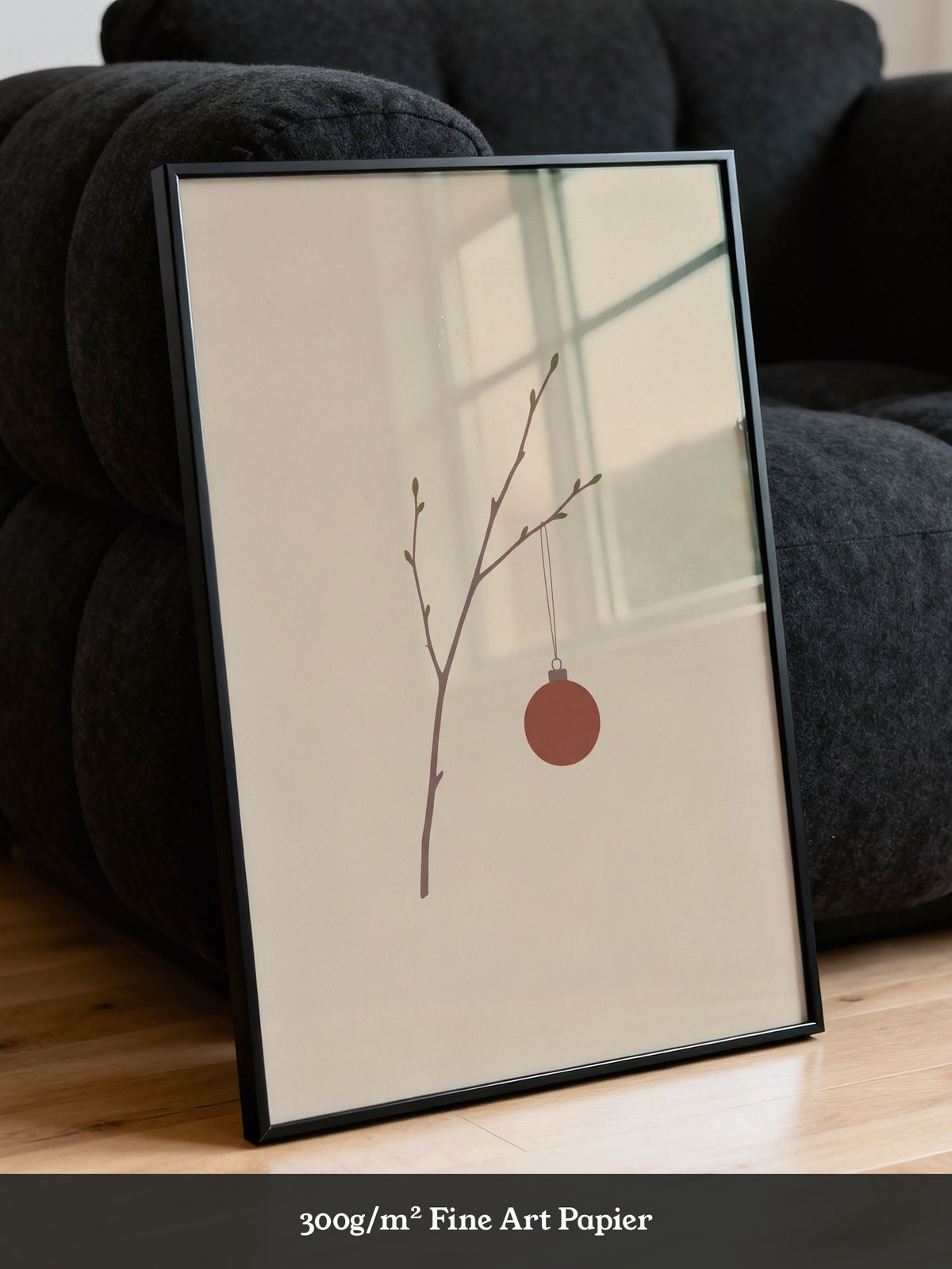 Minimalistischer Zweig mit Kugel