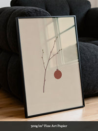 Minimalistischer Zweig mit Kugel