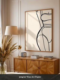 Minimalistische Frauen Silhouette Linie