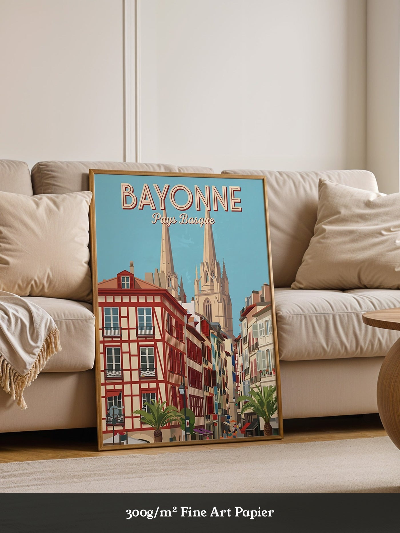 Bayonne Stadtansicht Retro-Stil