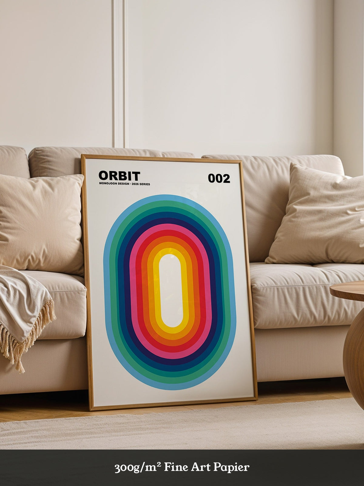 Regenbogen Oval Strahlendes Design