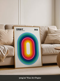Regenbogen Oval Strahlendes Design