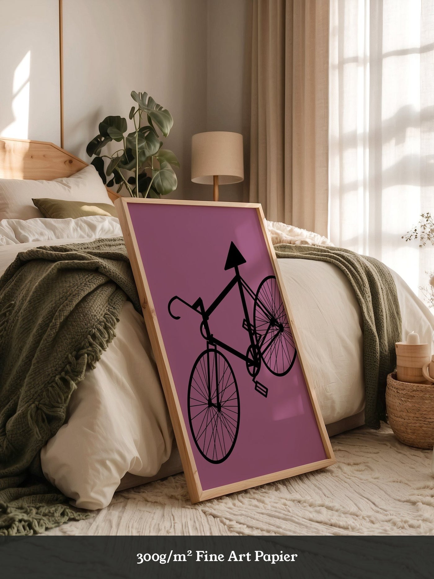 Fahrrad Silhouette lila