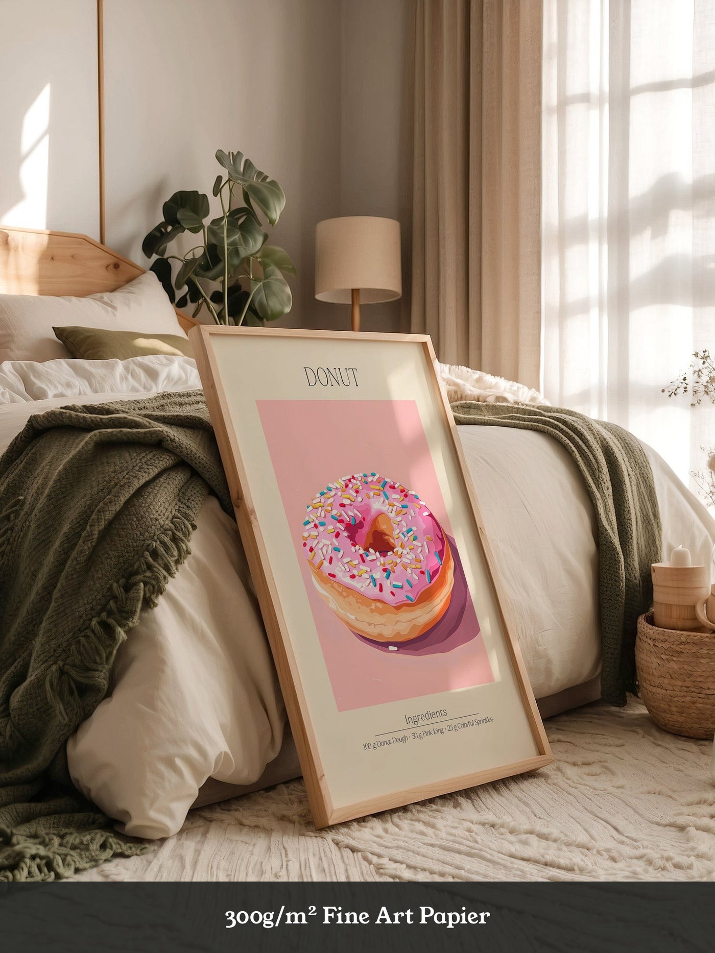 Donut Rosa Glasur Bunt