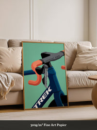 Fahrradlenker Grafik Orange Blau