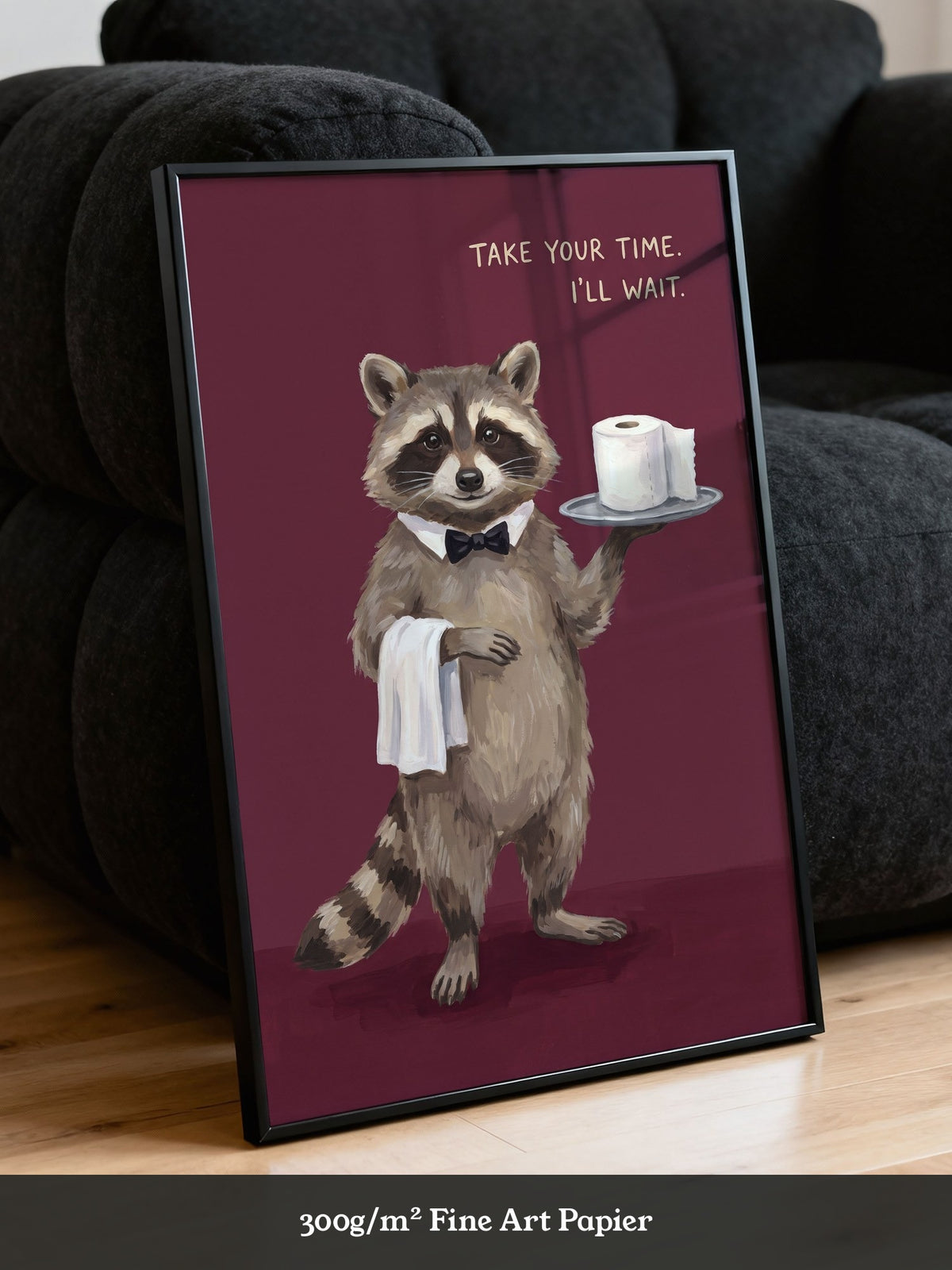 Waschbär Toilettenpapier Humor