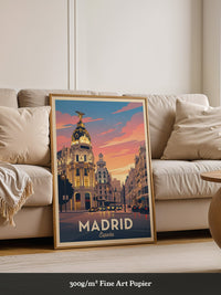 Madrid Architektur Abendstimmung
