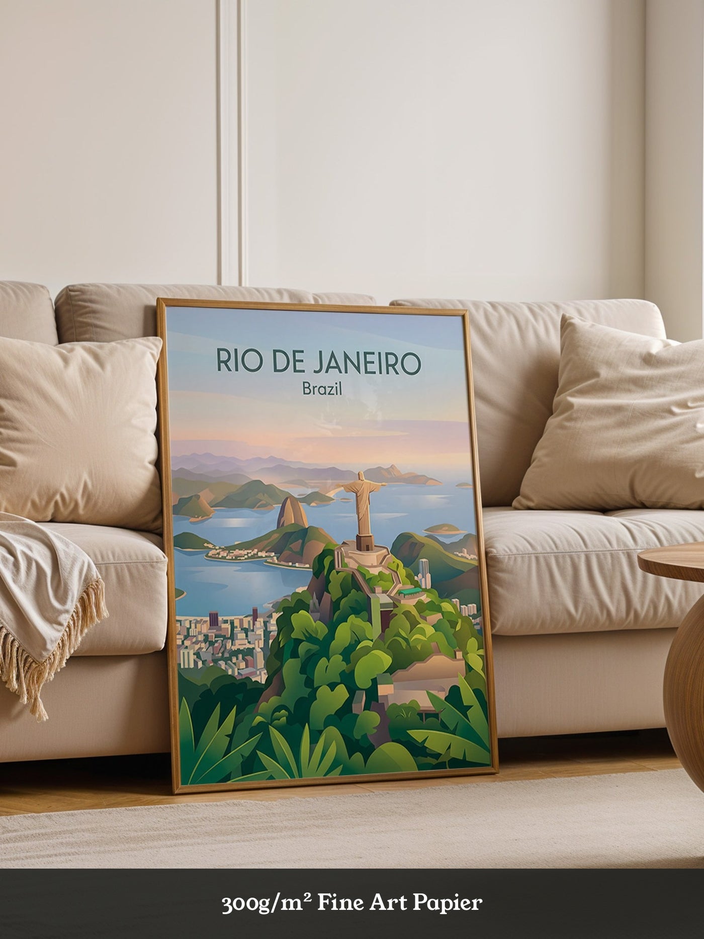 Christusstatue Rio Pastellfarben