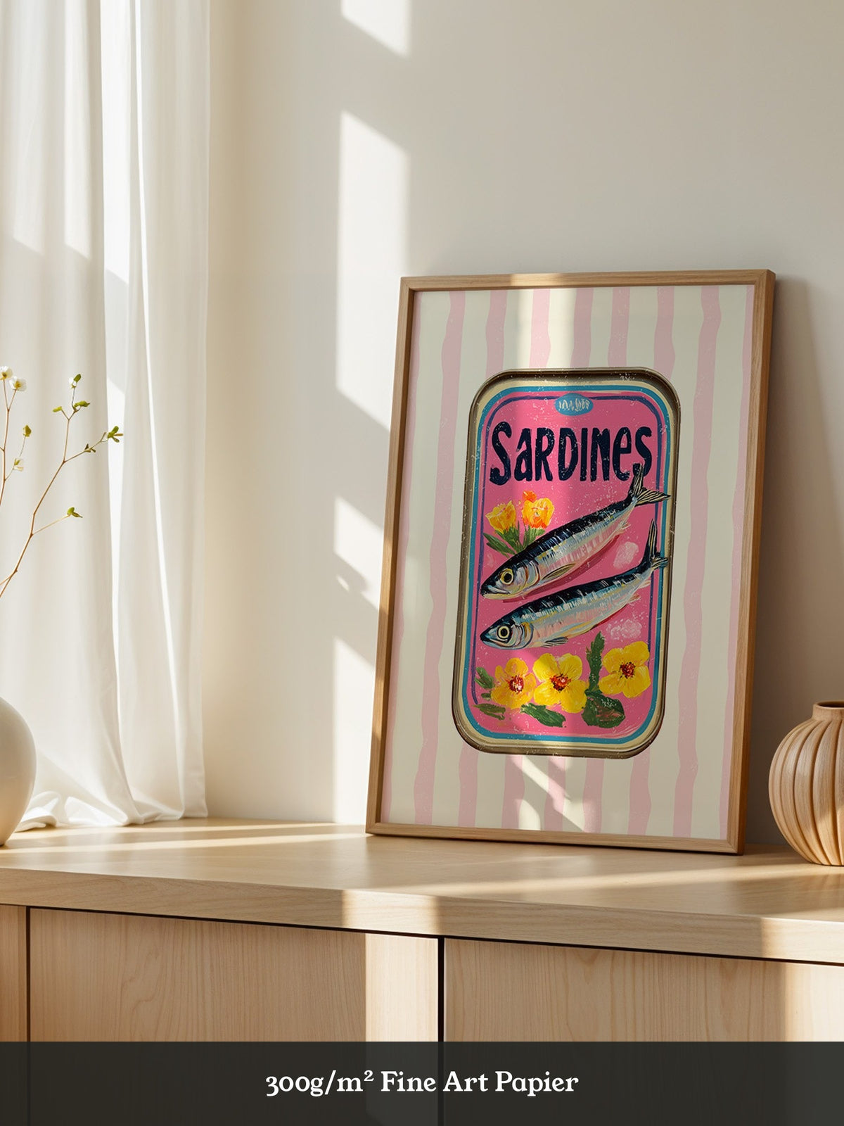 Sardinen Büchse Retro Blumen