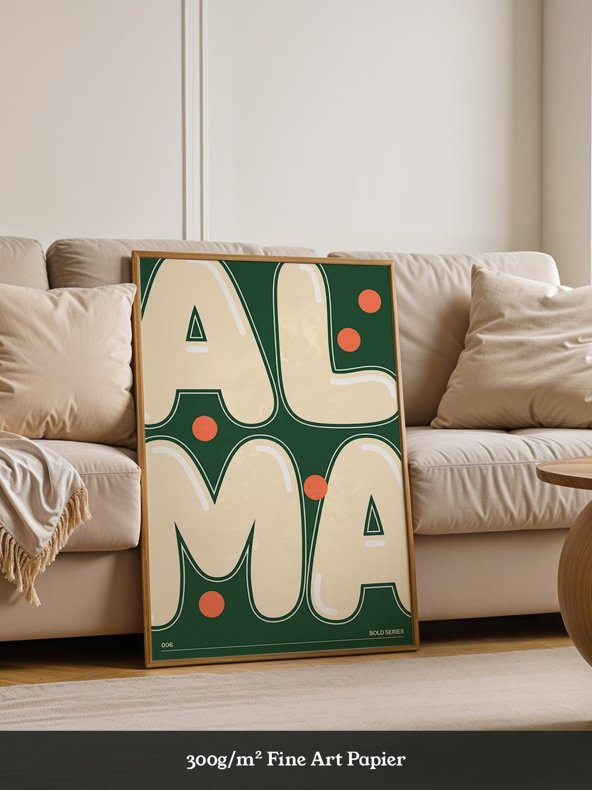 ALMA Beige Grün Bold Design