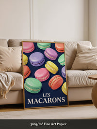 Bunte Macarons Aquarell Stil