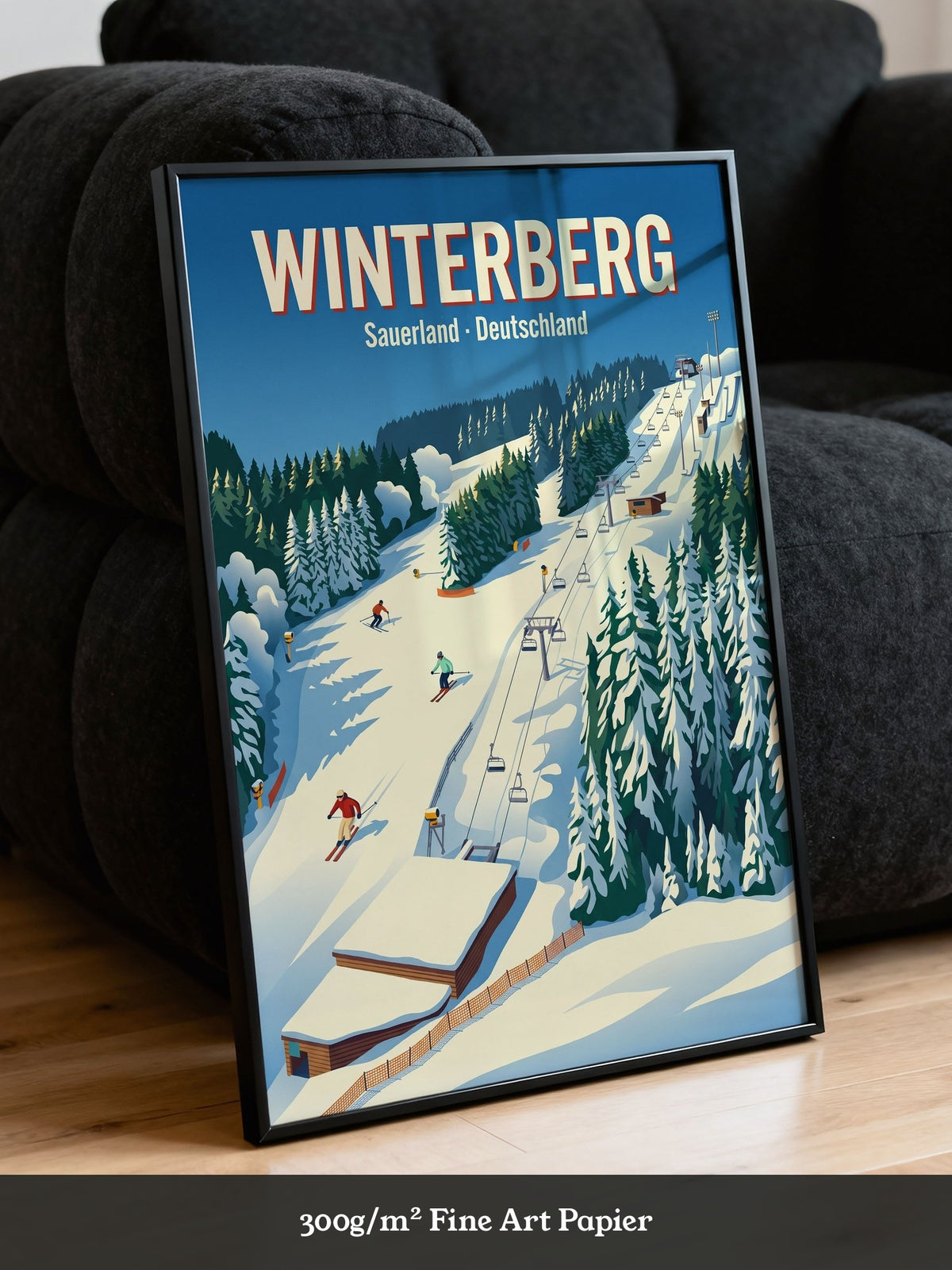 Winterberg Skifahrer Poster