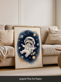 Waschbär Astronaut Cartoon