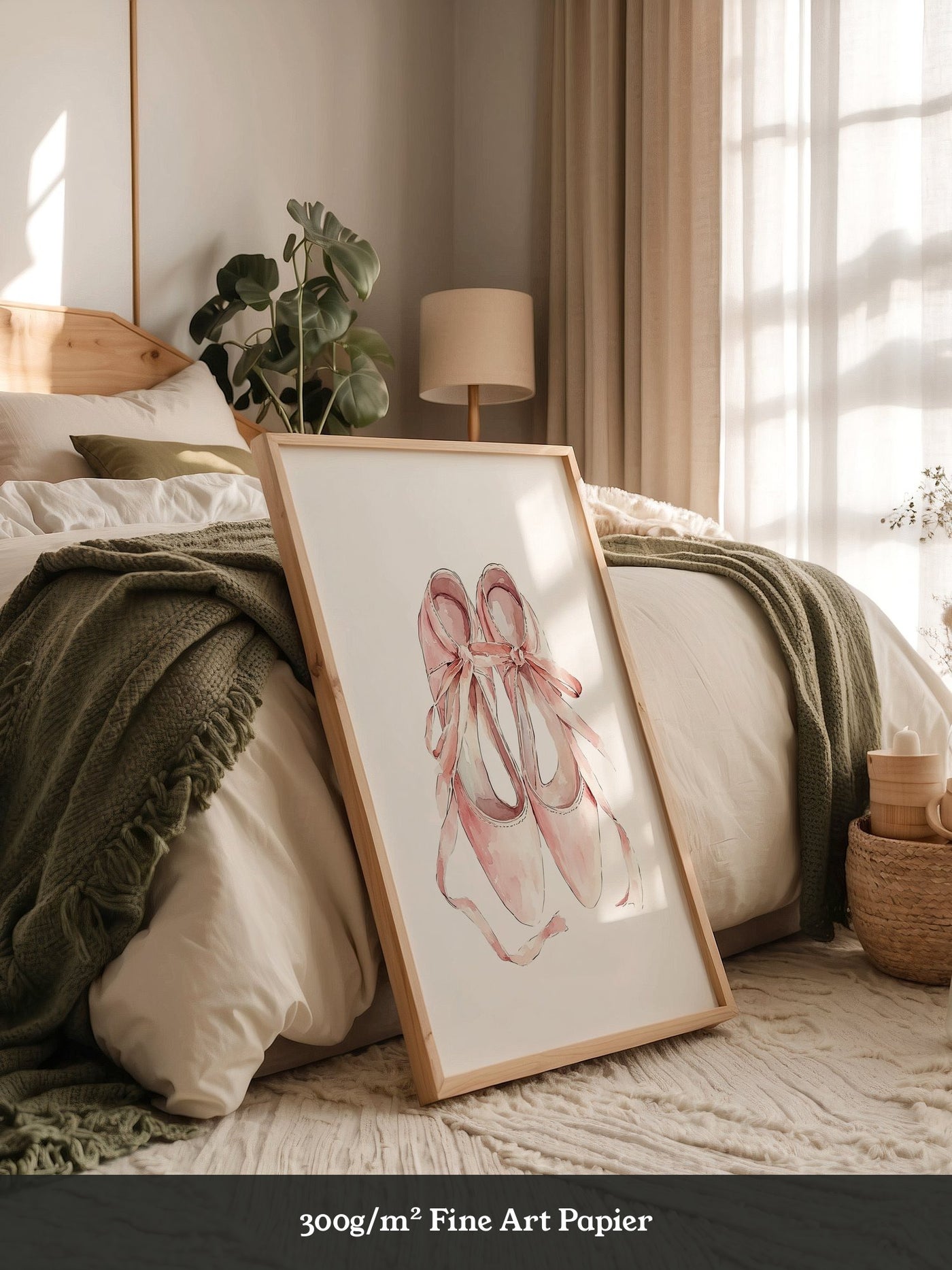 Ballettschuhe Aquarell Rosa