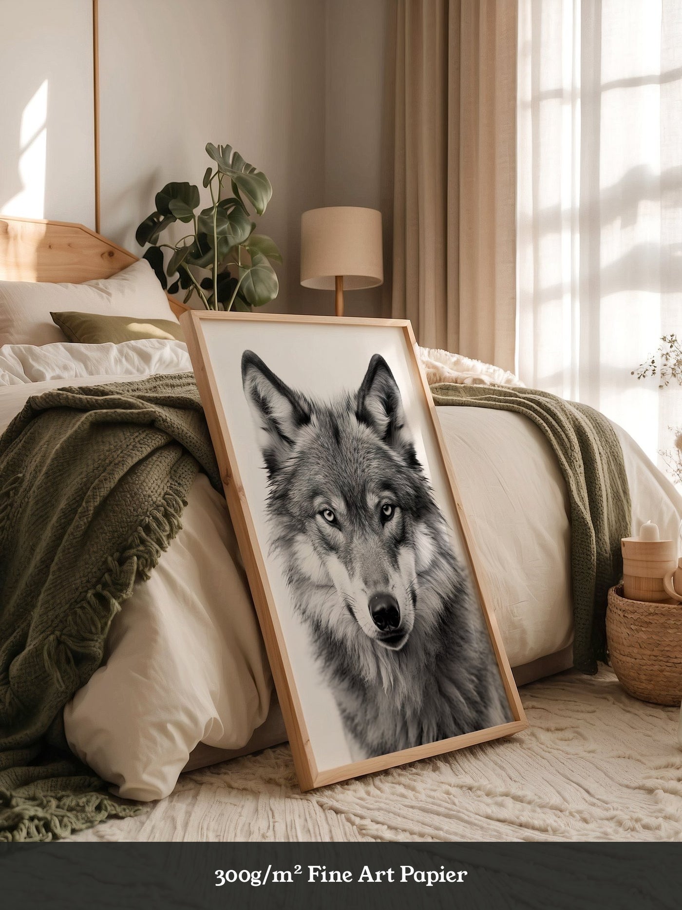 Wolf Porträt Nahaufnahme S/W