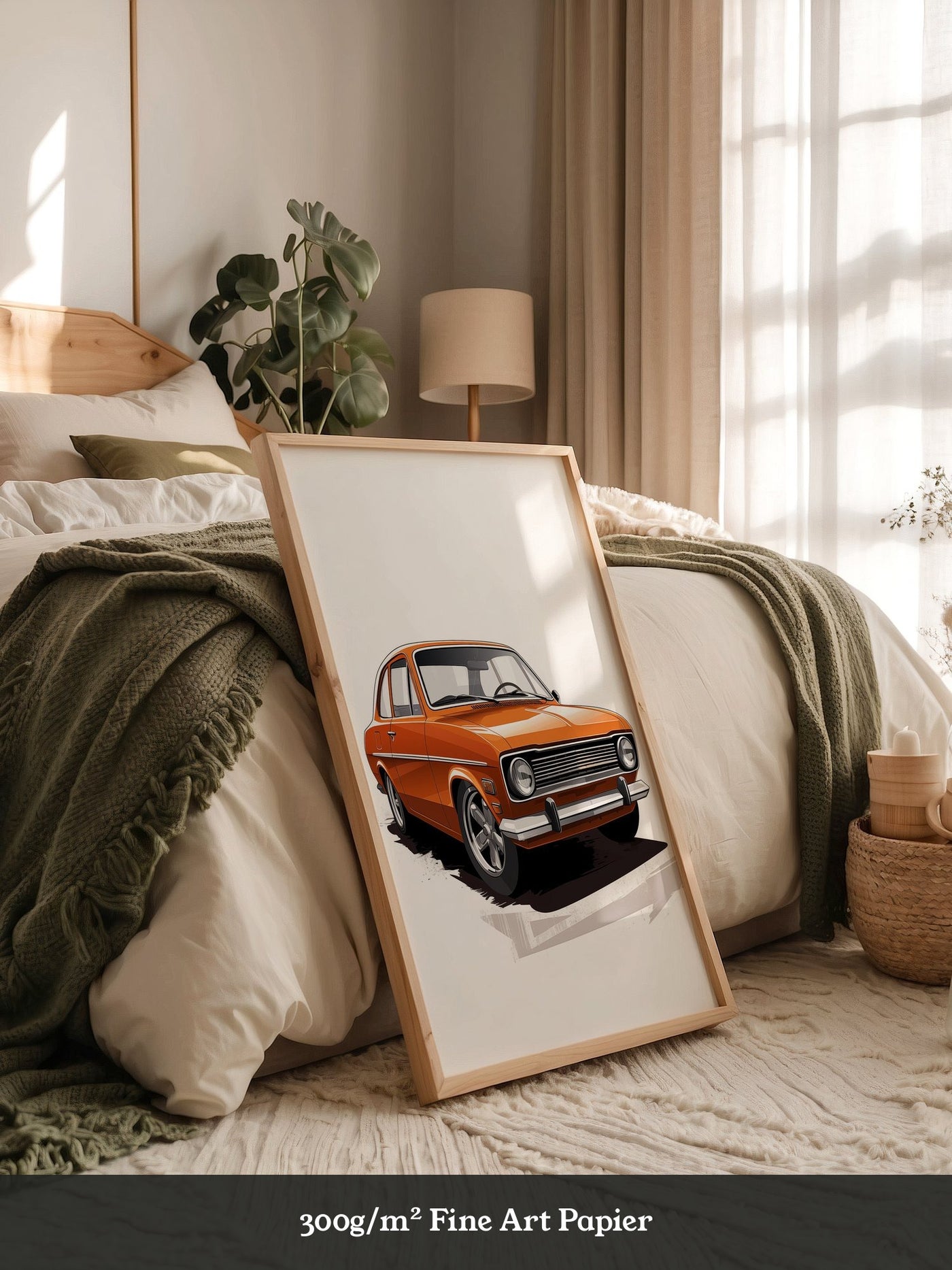 Retro Auto orange Illustration